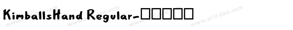 KimballsHand Regular字体转换